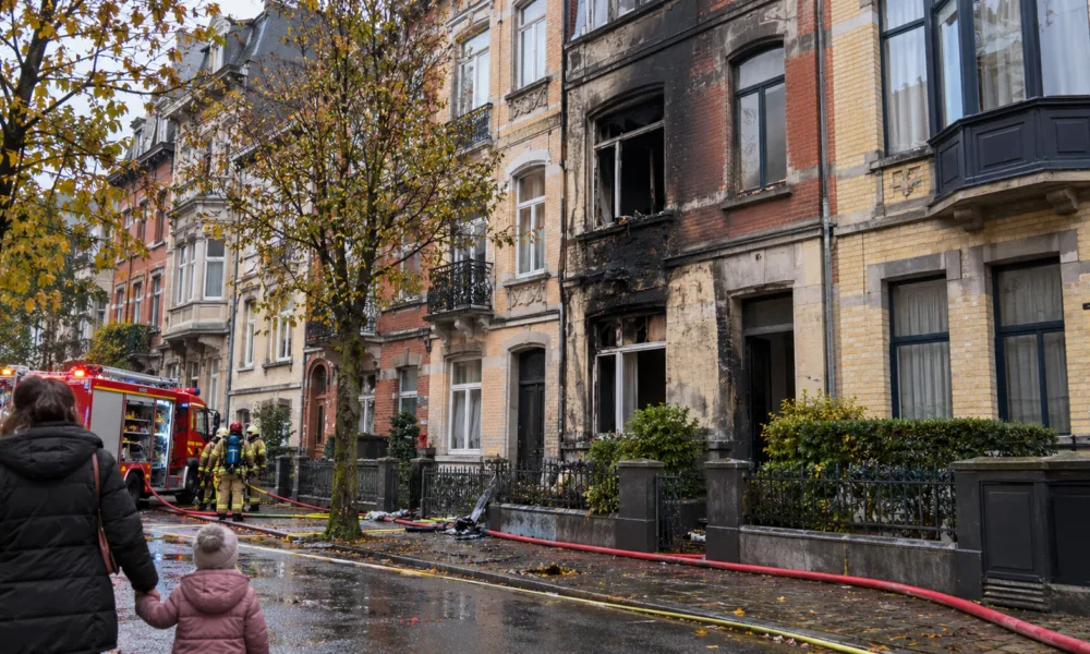 Dziewięcioosobowa rodzina z Schaerbeek straciła mieszkanie w pożarze – od 31 października może zostać bez dachu nad głową