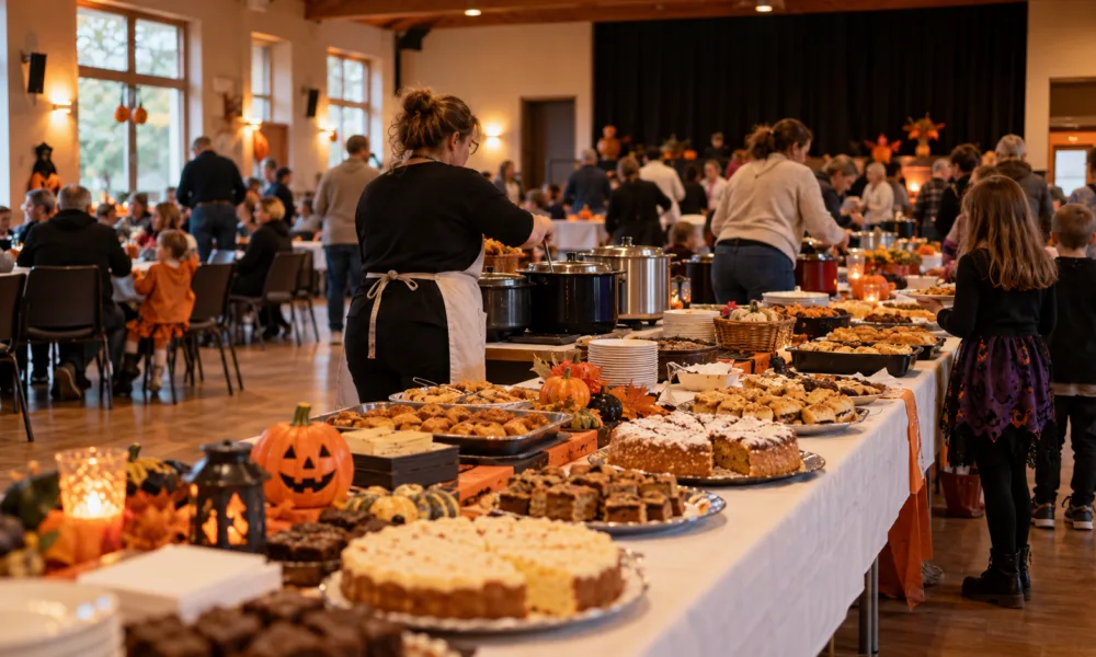Grupa taneczna Dance Feeling pomaga rodzinie z Berlaar po pożarze domu – około 700 porcji na halloweenowym bufecie, zebrano 1 500-1 800 euro