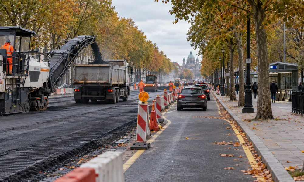Remont avenue Houba-de Strooper na Laeken od poniedziałku 9 listopada – nowa nawierzchnia na pasie w stronę centrum, prace potrwają tydzień