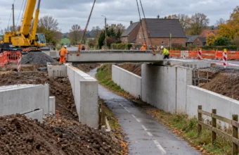 Most Beaufaux w Ellezelles po czterech latach prac – ruch nad mostem może wrócić wiosną 2027 r.