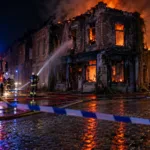 Pożar dawnej greckiej restauracji w Marcinelle – świadkowie widzieli uciekające osoby, możliwe podpalenie