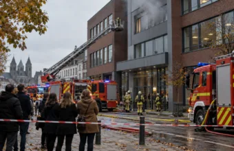 Pożar w budynku Le Forem w Tournai – placówkę ewakuowano, miasto prosi o omijanie okolicy
