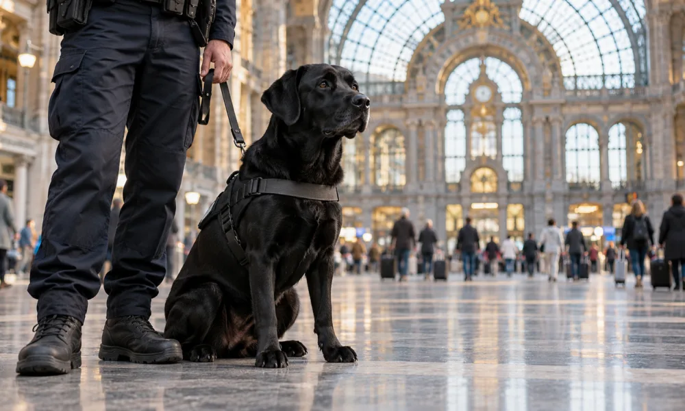 Policja w Antwerpii żegna psa Billy’ego – pierwszy w Belgii pies wykrywający materiały wybuchowe w tłumie zmarł w wieku 10 lat