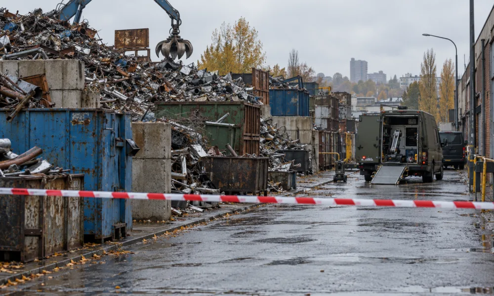 Granat w centrum sortowania złomu na Forest – ewakuacja firm i strefa bezpieczeństwa przy rue Saint-Denis, saperzy: pusty i niegroźny