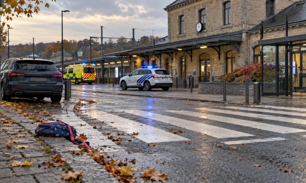 Kierowca pod wpływem narkotyków potrącił około 10-letnie dziecko przed dworcem w Arlon – dziecko ciężko ranne, mężczyzna zatrzymany