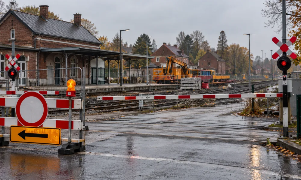 Przebudowa stacji Cambron-Casteau – przejazd kolejowy przy rue Notre-Dame zamknięty dla aut od 9 listopada, w weekendy autobusy zamiast pociągów Ath-Jurbise
