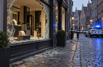 Włamanie do jubilera w Gandawie – łup za ponad milion euro, policja trzymała kierowcę na muszce, ale sprawcy uciekli