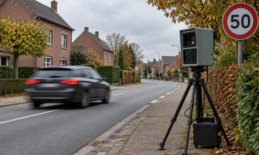 Prawie co czwarty kierowca za szybko na Vijverstraat w Huldenberg – 19 protokołów po kontroli prędkości strefy policji Voer en Dijle