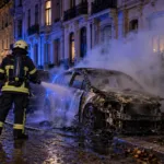 Trzy samochody spłonęły niemal jednocześnie na Saint-Gilles – mieszkańcy słyszeli wybuch, przyczyna nieznana