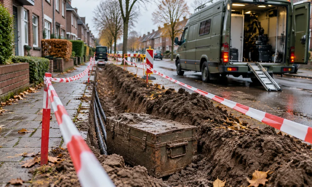 Granaty fosforowe w wykopie w Hasselt – jeden zaczął dymić w rękach robotnika, ewakuowano mieszkańców jednego domu
