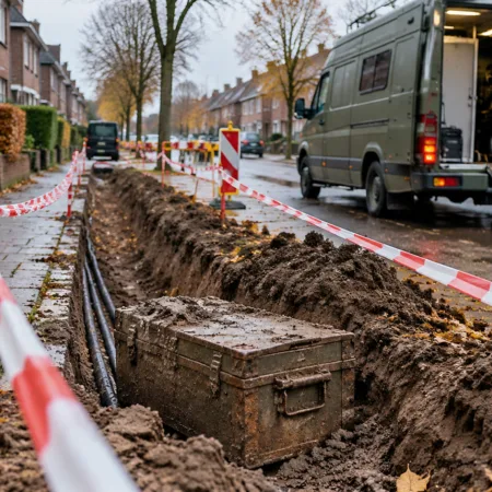 Granaty fosforowe w wykopie w Hasselt – jeden zaczął dymić w rękach robotnika, ewakuowano mieszkańców jednego domu