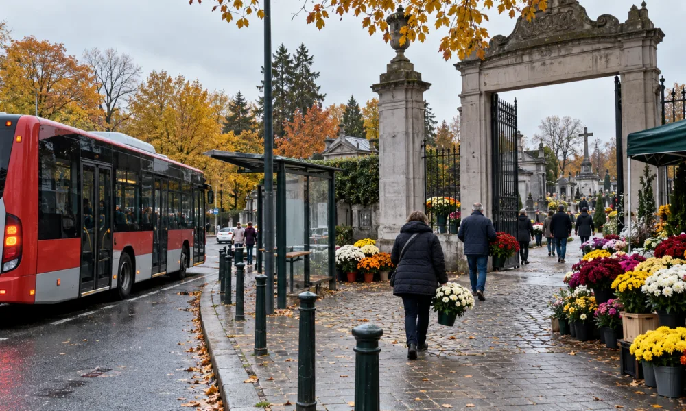 STIB zmienia trasy autobusów 59, 63 i 77 na Wszystkich Świętych – łatwiejszy dojazd na brukselskie cmentarze w niedzielę 1 listopada
