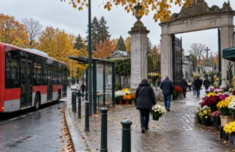 STIB zmienia trasy autobusów 59, 63 i 77 na Wszystkich Świętych – łatwiejszy dojazd na brukselskie cmentarze w niedzielę 1 listopada
