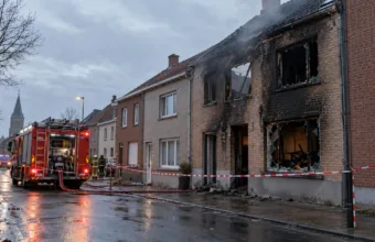 Pożar domu w Moerbeke koło Geraardsbergen – kobieta ciężko ranna, mieszkańcy mają zamknąć okna z powodu możliwego azbestu