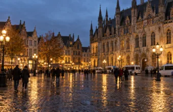 Protest nacjonalistycznych studentów na Grote Markt w Leuven w środę wieczorem – miasto odwołało wykład Filipa Dewintera, zapowiedziano kontrmanifestacje