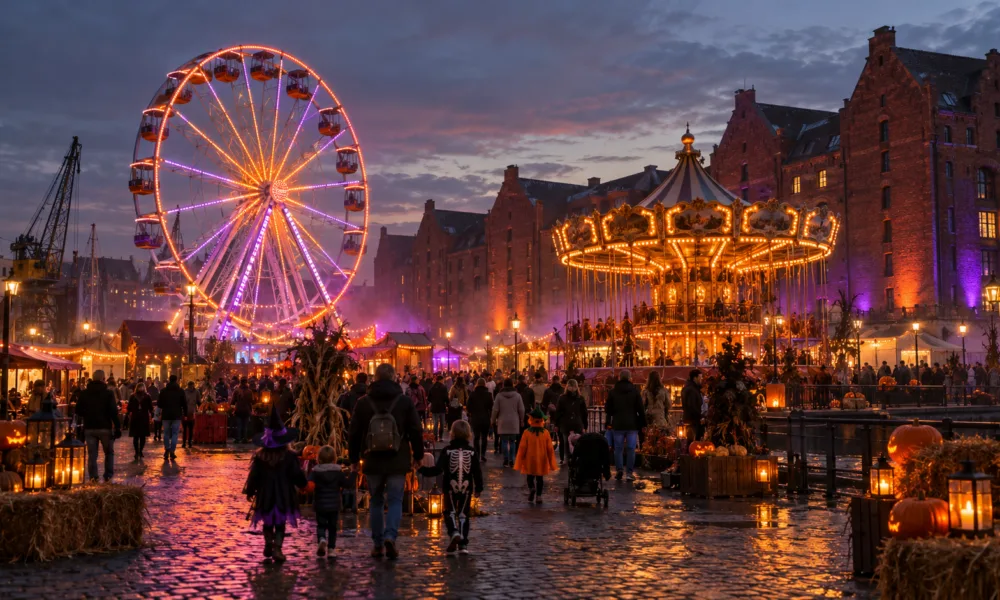 Halloweenowe wesołe miasteczko na Tour & Taxis w Brukseli do 8 listopada – codziennie od godz. 14.00, dla dzieci od 3 do 10 lat Halloween Mystery House za 6 euro