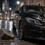 Rowerzysta rzucał kamieniami w samochody w centrum Ieper – kamera w aucie nagrała sprawcę, policja wszczęła śledztwo